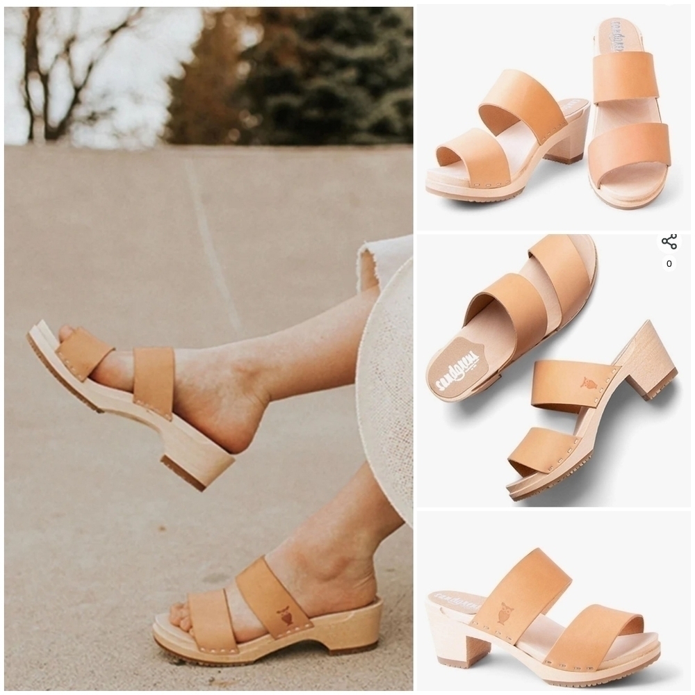 NEW Sandgrens Swedish Handmade Wooden Clog Sandal Stockholm, Size 40
